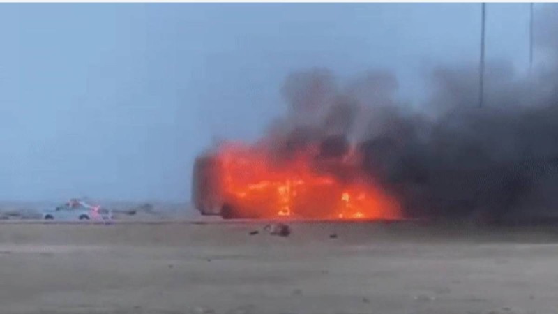 Жанып жатқан автобуста балалар болған: куәгерлер оқиғаның мән-жайын айтты