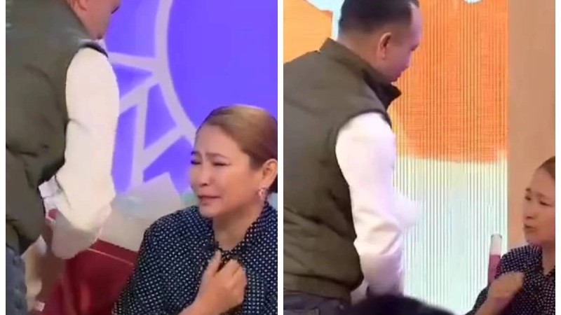 "Хабар" арнасының жүргізушілері тікелей эфирде тұрмыстық зорлық-зомбылық көрген әйелді күйеуімен татуласуға мәжбүрледі (видео)