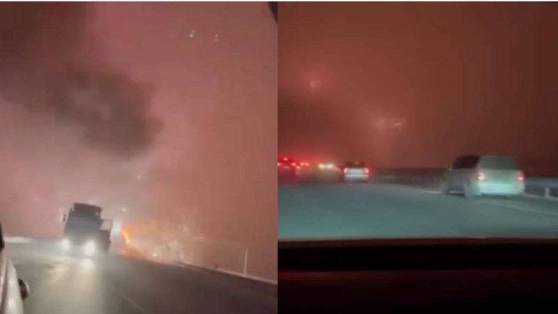 Нұр-Сұлтан-Щучинск тас жолында аяқ астынан отшашу басталды (видео)