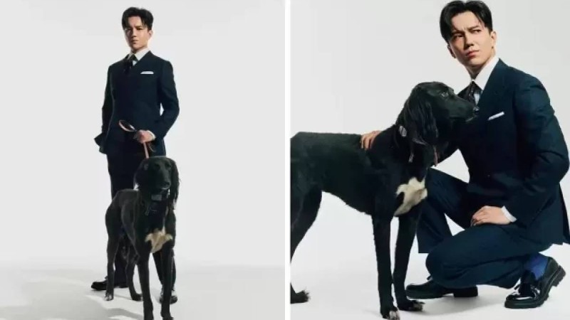 Димаш Құдайбергеннің қазақы тазымен түскен фотосы қыздарды есінен тандырды