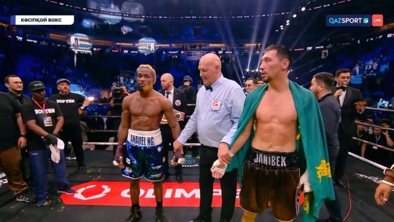 Сүйінші! Жәнібек Әлімханұлы Анауэль Нгамиссенгені нокаутпен жеңді