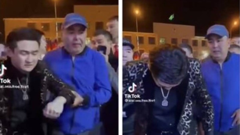 Концертте Төреғалиді итеріп сахнаға шығарған видео пайда болды
