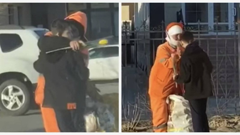 Ақтауда жол тазалаушы әйелдерді құттықтаған бала жұртты сүйсіндірді (видео) - Қазақстан жаңалықтары