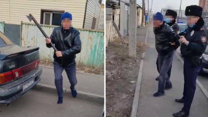 Жеке сот орындаушысына балтамен шабуыл жасады (видео)