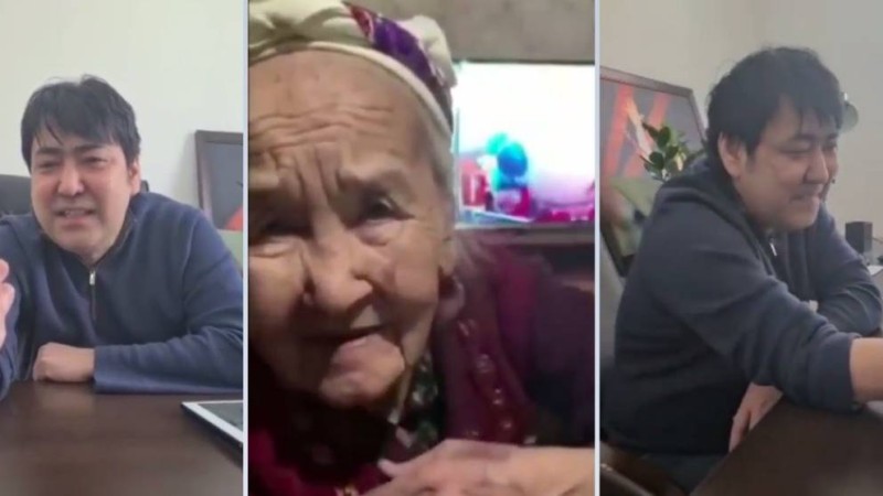"Мейрамбек Бесбаев желіде жүрегін елжіреткен әжейді тауып сөйлесті (видео)