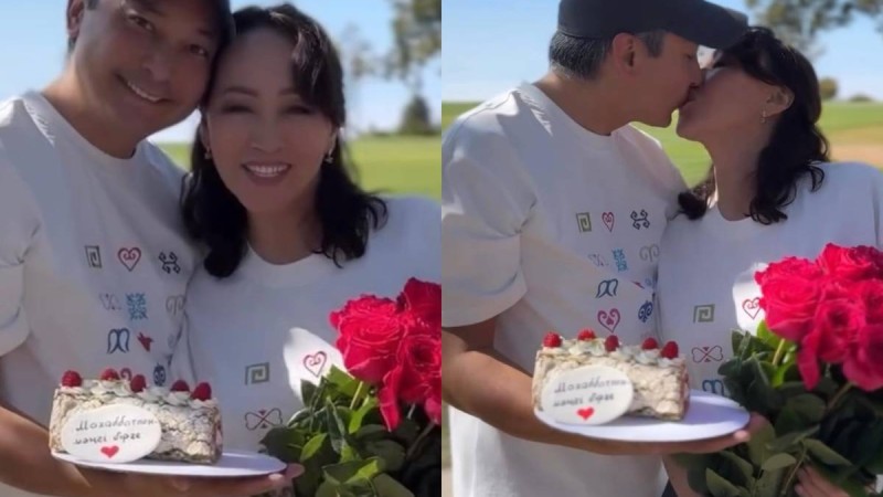 Күйеуімен ерін түйістірген Айгүл Иманбаева сынға қалды