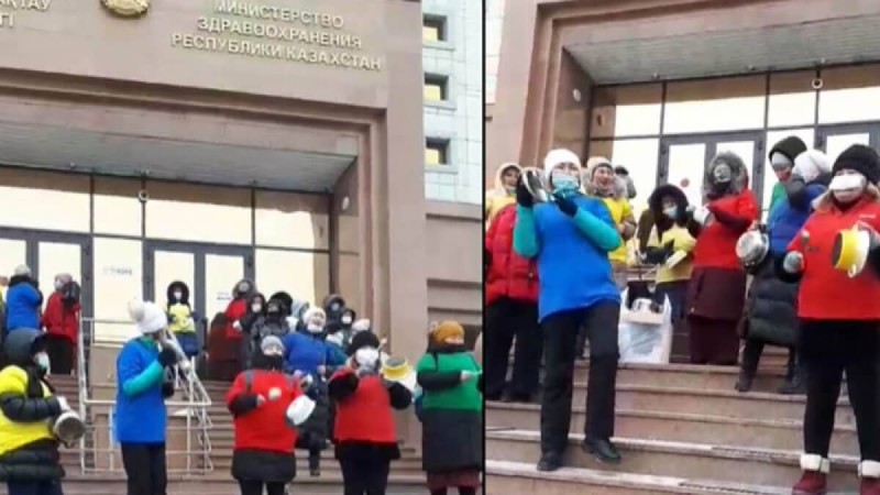 Астанада бір топ адам министрлік алдында пикет өткізді