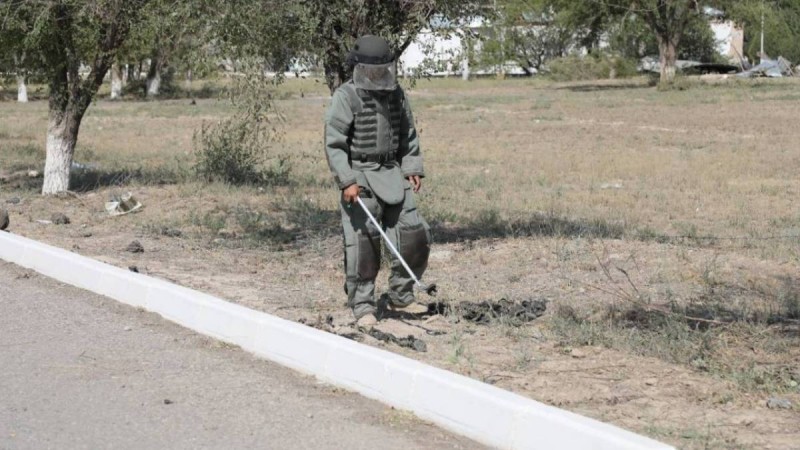 Әскери қоймада жасанды жарылыс жүргізіледі