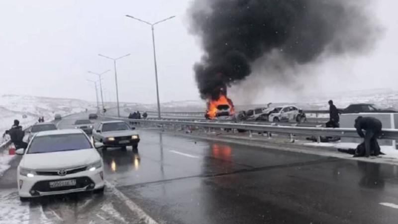 Шымкент маңындағы жол апаты – фото