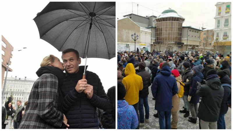 Ресейде халық Навальныйды босатуды талап етіп шеруге шықты