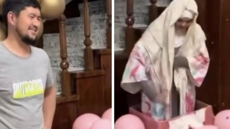 Қазақстандық әйелдің күйеуіне тоқал сыйлаған видеосы желіде қызу талқыға түсті