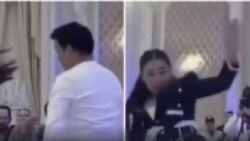 Тойда бойжеткенмен билеп, ерсі әрекет жасаған жігіт жұрттың ашуына тиді (ВИДЕО)