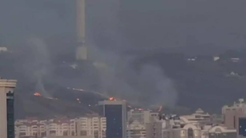 Алматыда тағы да өрт: Көктөбе баурайында шөп жанып жатыр