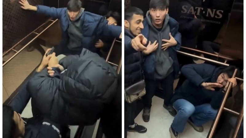 Астанада лифтте төбелесіп, жалған қарумен пранк жасаған азаматтар қамауға алынды (видео)