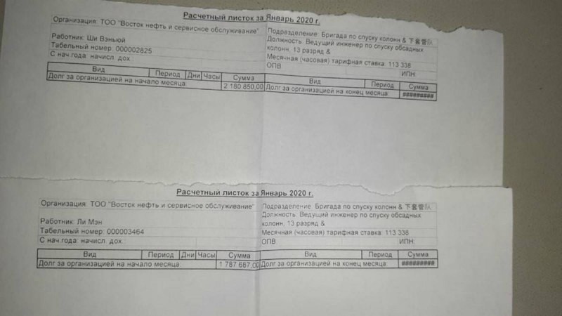 Ақтөбе облысында қытайлық азаматтың 2,5 миллион теңгелік жалақысы жайлы ұйым басшылығы сөз қозғады - Қазақстан жаңалықтары