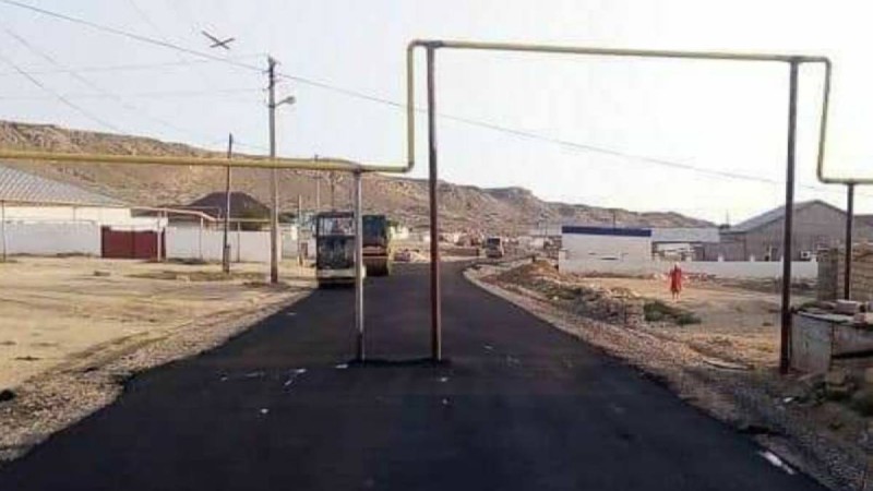 Жол ортасындағы газ құбыры туралы әкімдік түсініктеме берді