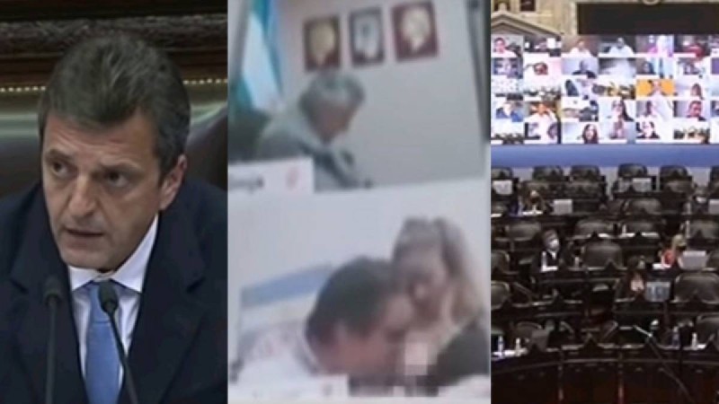 Парламент депутаты онлайн жиналыста отырғанын байқамай әйелінің омырауын сүйген