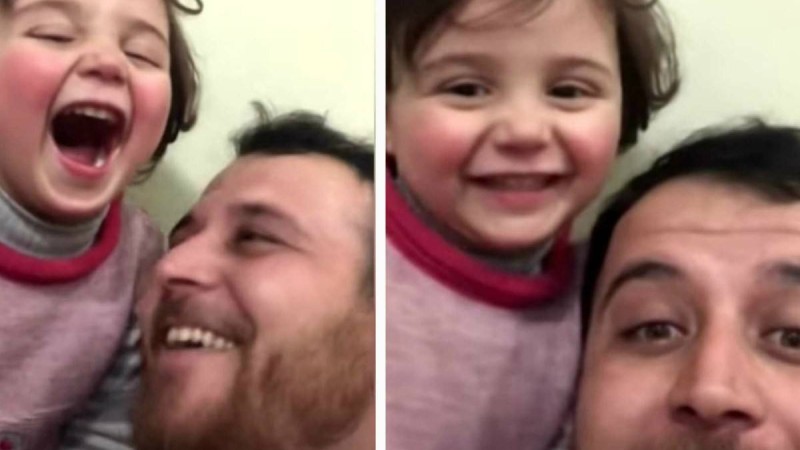 Сирияда әкесі қызын бомба жарылысынан қорқынышын күлкімен жеңуді үйретті: Жан түршігерлік бейнежазба - Қазақстан жаңалықтары