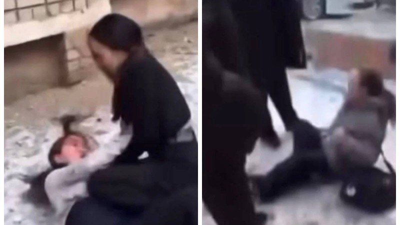 Семейде оқушы қызды қатарластары топтасып ұрып, видеоға түсірген (ВИДЕО)