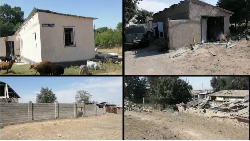 Алапат жарылыс жақын маңдағы ауылдың үйлерін түгел қиратқан (видео)