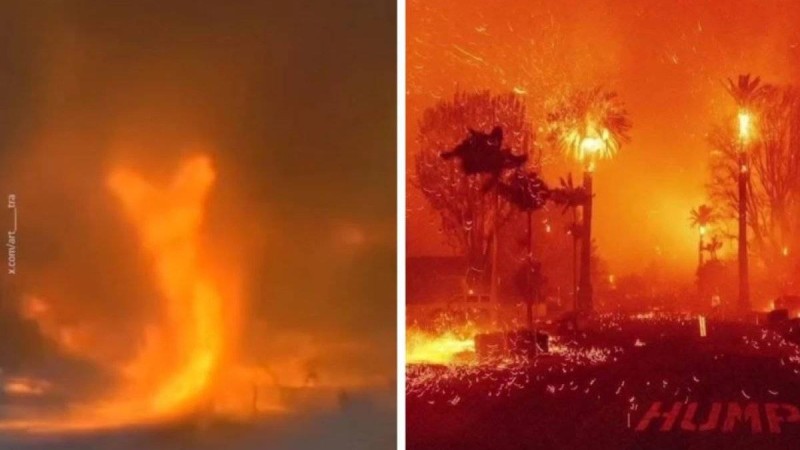 16 адам қайтыс болды: Лос-Анджелесте отты торнадо көтеріліп жатыр