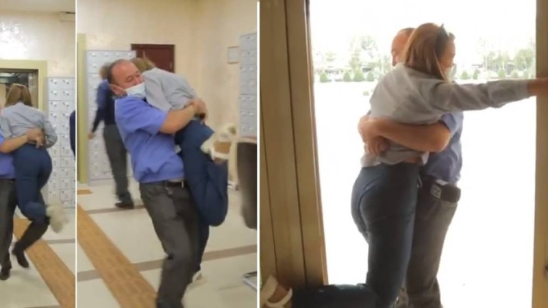 Алматыда әкімдік күзетшісі журналисті көтерген күйі далаға лақтырып жіберді (видео)