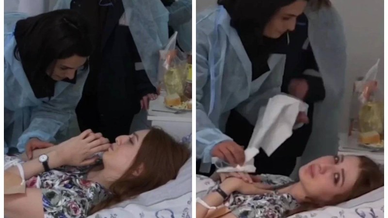 «Не болғанын әлі айта алмайды»: Ақтаудағы ұшақ апатынан аман қалған стюардессаның видеосы тарады