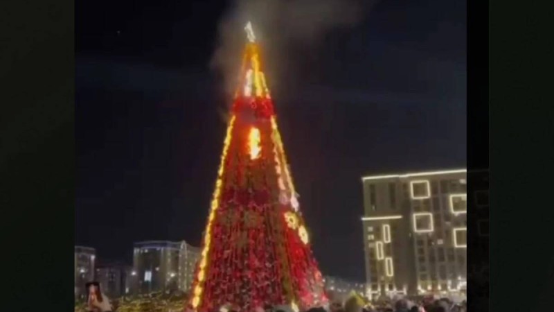 Шымкентте жаңа қосылған шырша өртеніп кете жаздады (видео)