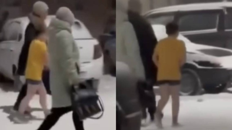 Ақтөбе облысында аязда баланы далаға жалаңаш алып шыққан әйелдің әрекеті жұртты дүрліктірді (ВИДЕО)