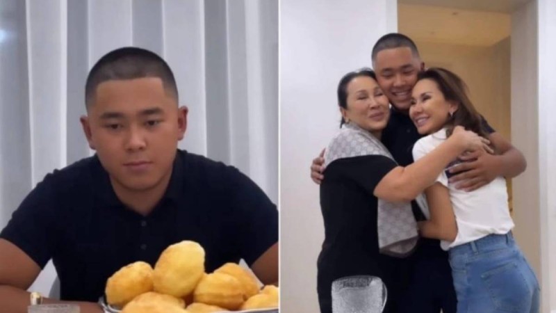 Динара Сәтжан ұлын әскерге шығарып салды