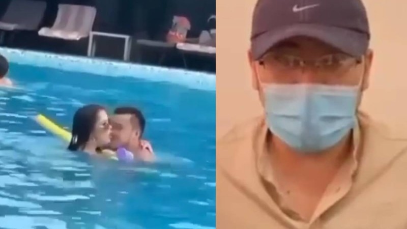 “Бассейндегі қыз бен жігіт видеоға түсіп қалды”: Жігіт ерсі әрекеті үшін кешірім сұрады (видео)