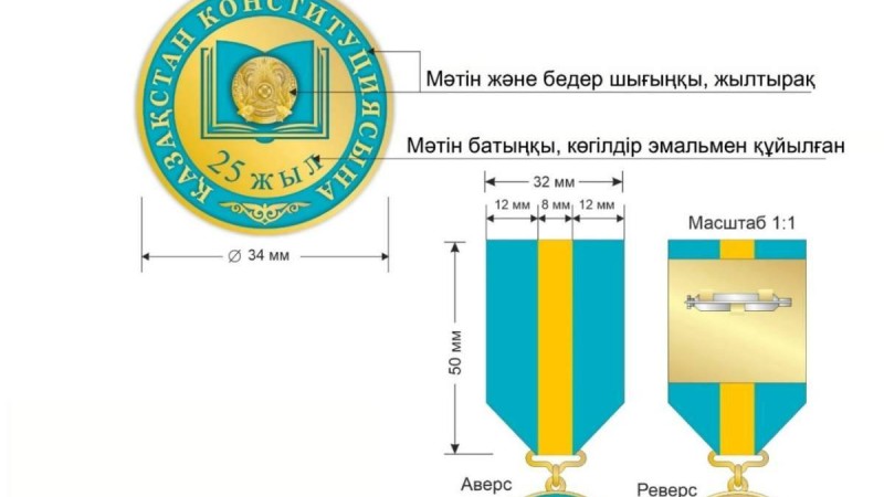 ҚР Конституциясының 25 жылдығына орай жаңа медаль тағайындалды - Қазақстан жаңалықтары