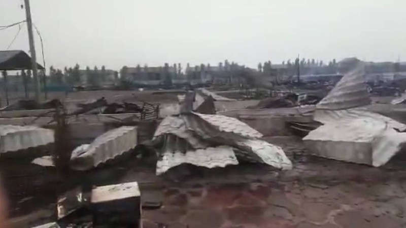 Алакөлдегі өрт: 7 адам зардап шекті