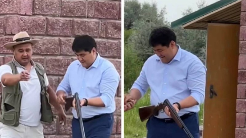 Оқ атып жүрген Талдықорған әкімі желіде қызу талқыға түсті