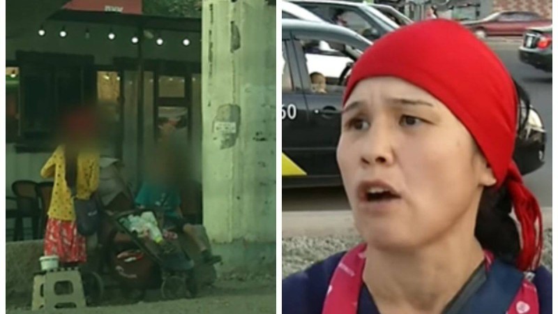 Алматыда көпбалалы ана алты баласына базарда қайыр сұрауға мәжбүрлеуде