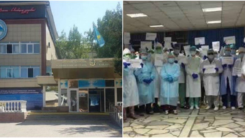 Алматыда медицина қызметкерлері жаппай коронавирус жұқтырған аурухананың бас дәрігері қызметінен кетті