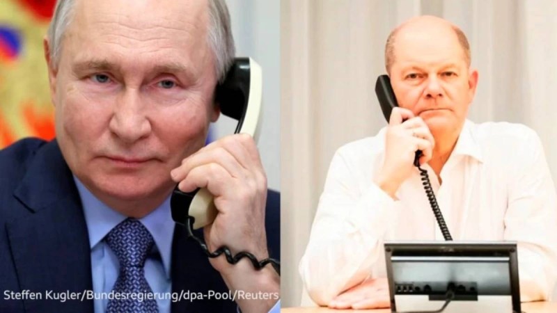 Шольц екі жылдан кейін алғаш рет Путинге хабарласты: Германия президентінің бұл қоңырауы Зеленскийге ұнамады