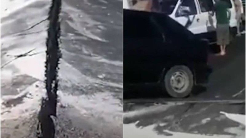 «Қызылорда-Түркістан» ақылы тас жолының цемент плитасы көтеріліп кетті