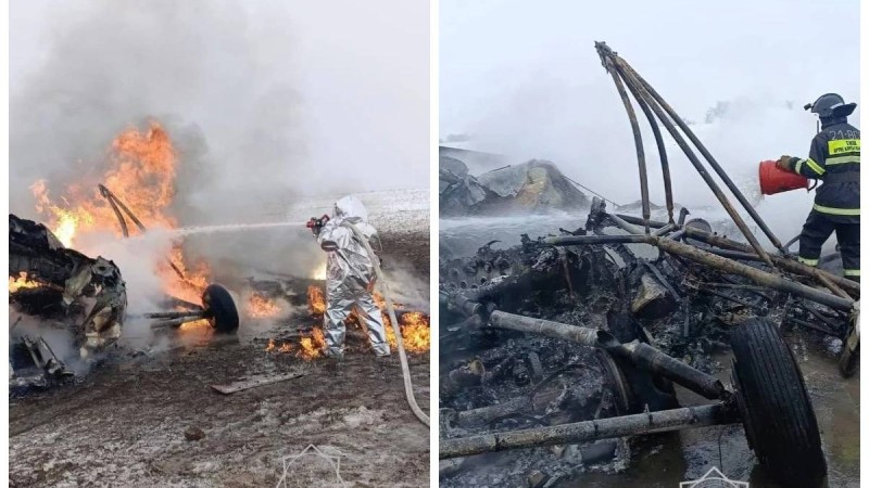 Ақтөбе облысында тікұшақ апатқа ұшырап, бір адам қаза тапты (Видео)