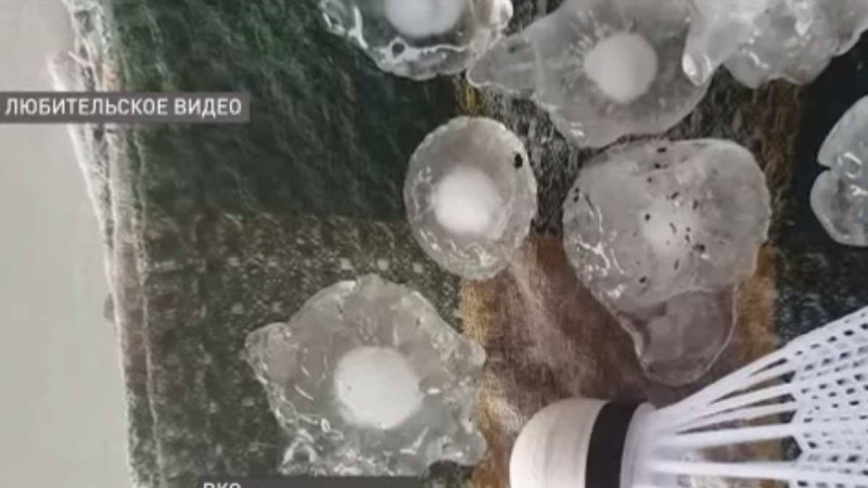 "Аспаннан коронавирус жауды": ШҚО-да жауған бұршақ тұрғындарды таңғалдырды