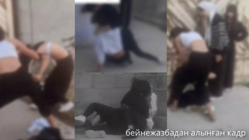 8-сынып оқитын қыздар жігітке таласып шаш жұлысты (ВИДЕО)