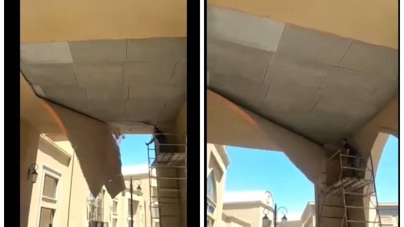 87 млрд теңге жұмсалған Керуен-Сарайдың төбесі құлады (видео)