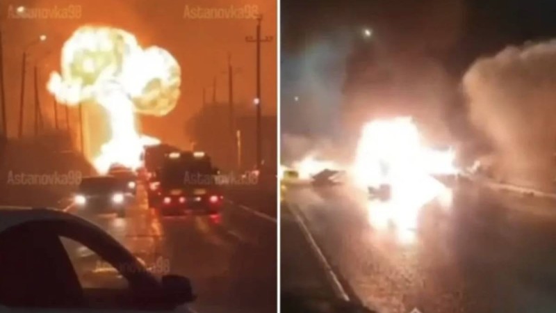 Астанада газ баллондары тиелген жүк көлігі жарылды