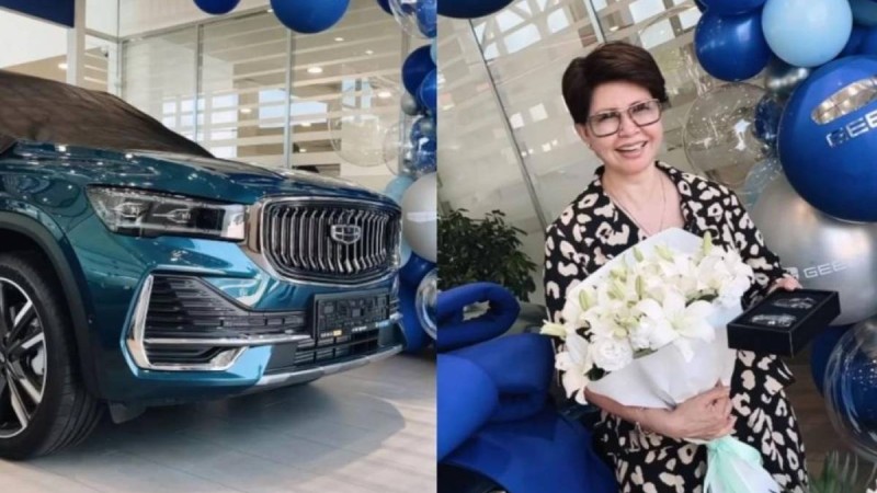 Әли Оқапов анасына су жаңа көлік сыйлады