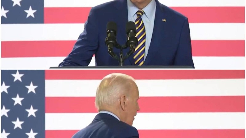 Тағы да ессіз әрекет: Байден мінберді теуіп тастады