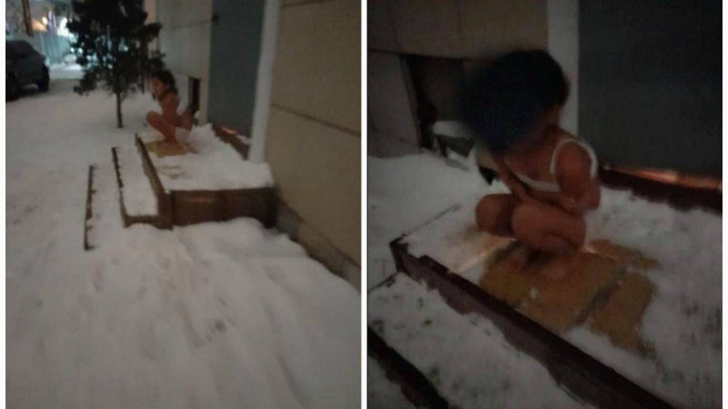 Астаналық әйел 8 жастағы қызын жалаңаш күйінде аязда далаға қуып шыққан