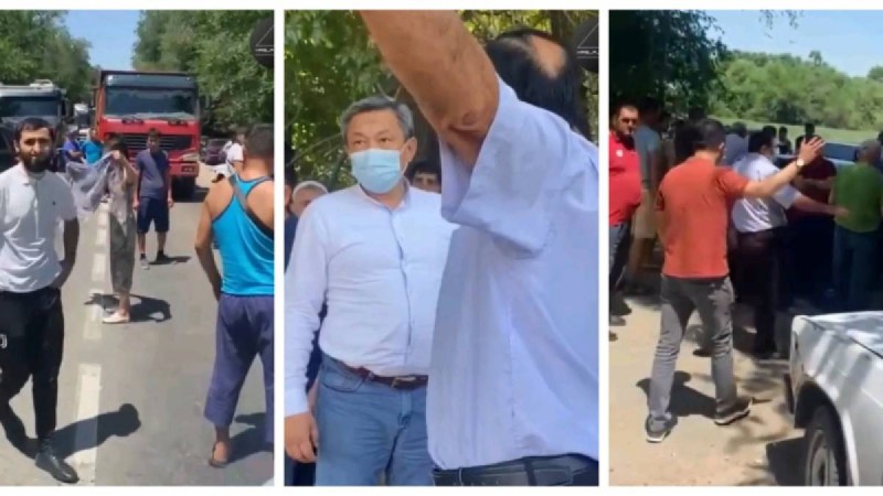 Ашынған тұрғындар Талғар трассасын жауып тастады (видео)