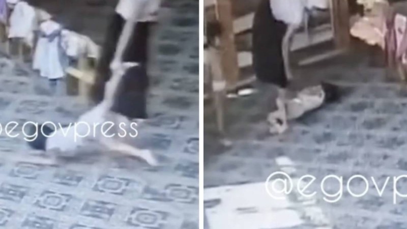 Шымкентте балабақша тәрбиешісі баланы аяғынан сүйреп, басынан ұрып-соққан (видео)