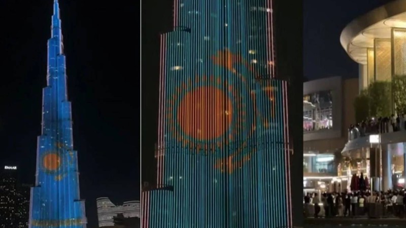 «Бурдж Халифа» Қазақстан туымен безендірілді