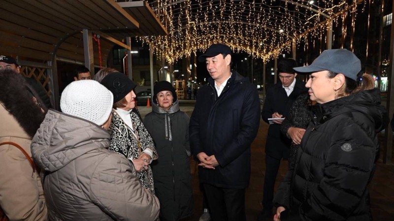 Дархан Сатыбалды жаңа шағынаудандардағы қасбеттік жарықтандыру жұмыстарымен танысты